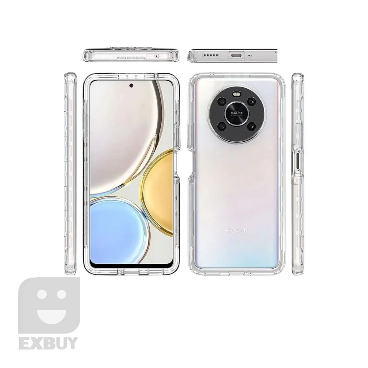 CASE - Case 360 Son 3 en 1 Transparente para Honor Magic 6 Lite
