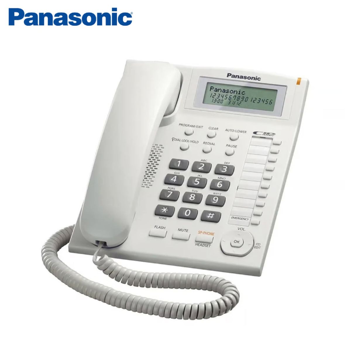 PANASONIC - TELÉFONO FIJO PANASONIC ALÁMBRICO BLANCO KX-TS880LXW