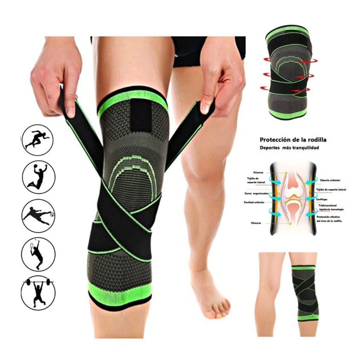 GENERICO - Rodillera Terapéutica De Compresión Elasticada