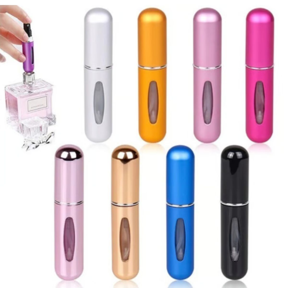 GENERICO - 6 Atomizador dispensador de Perfume Portable 5ml para Viaje