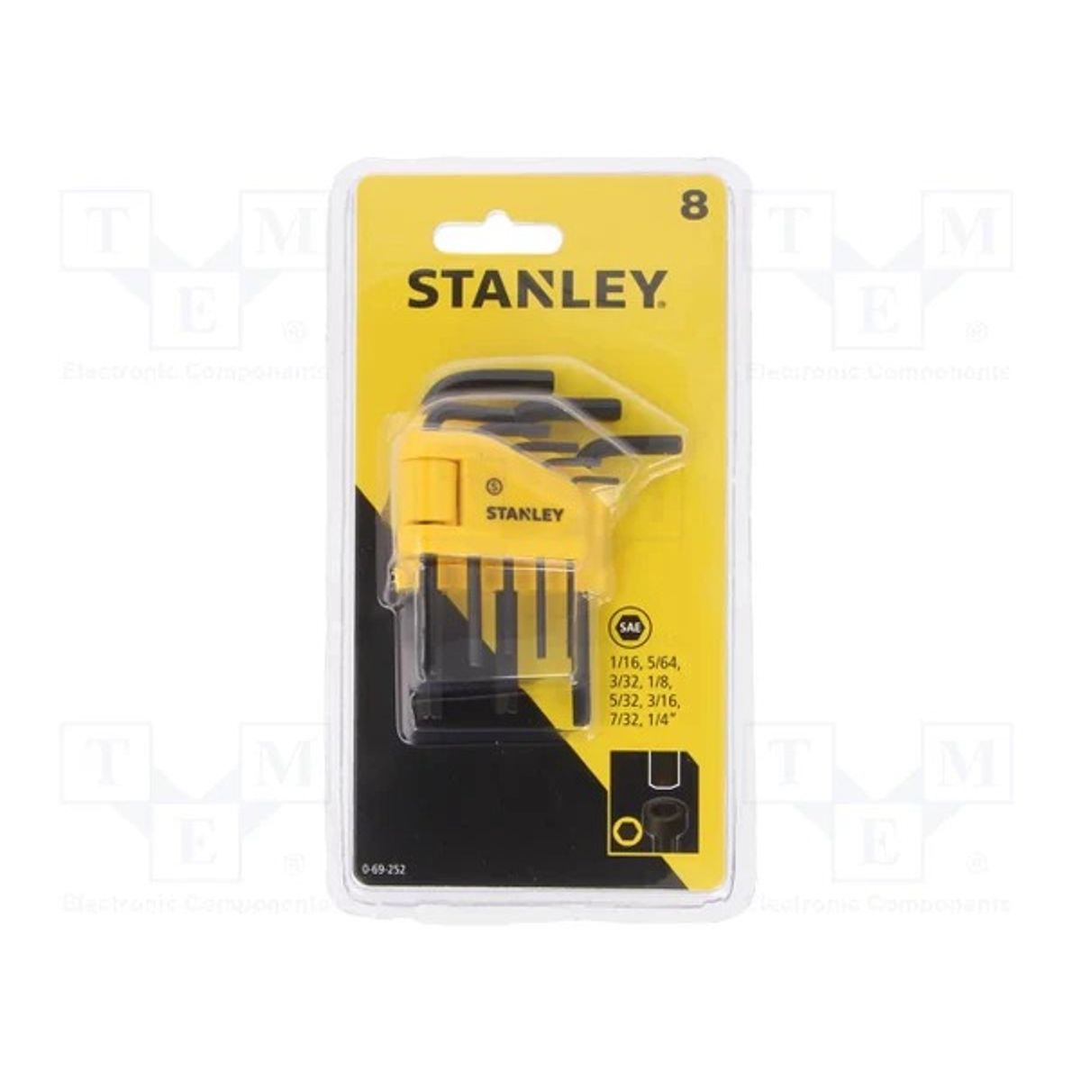 STANLEY - Llaves Hexagonales SAE Juego 8 Piezas