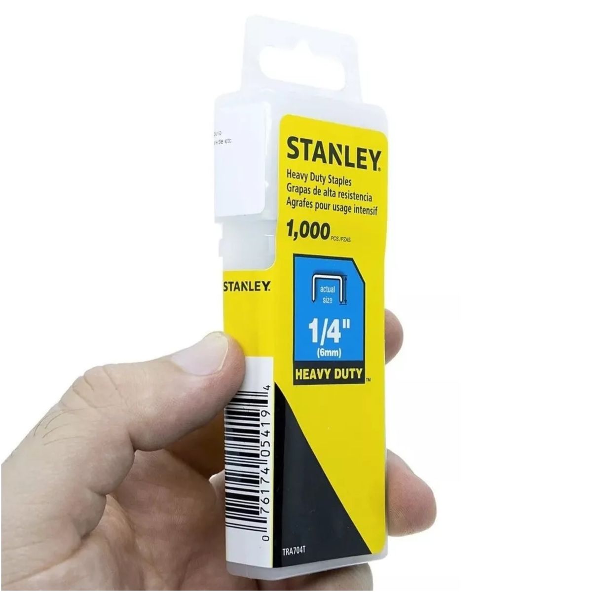 STANLEY - Grapas Uso Pesado 1/4" x 1000 unidades Corona Angosta STANLEY