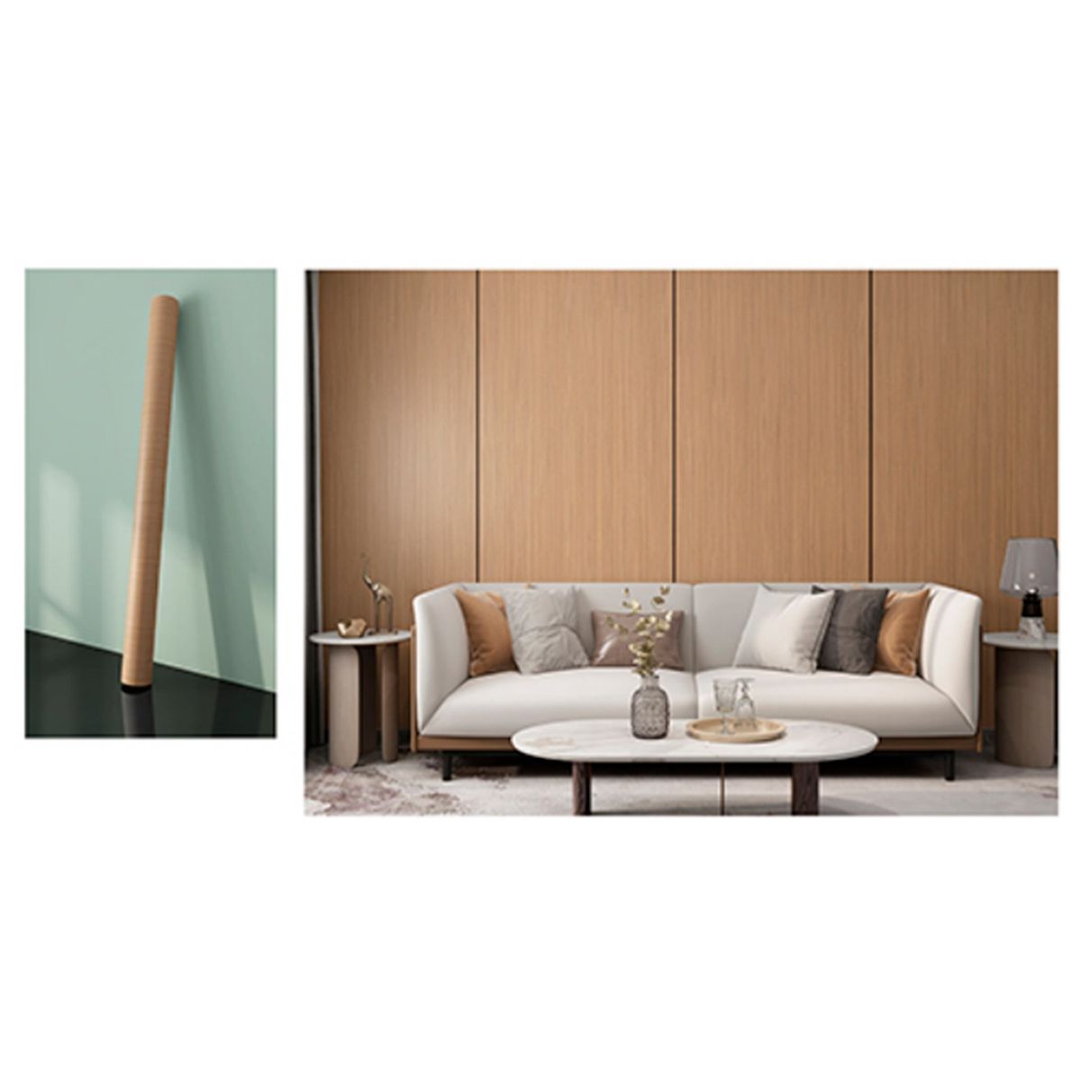 DECOKASA - Rollo de Papel Tapiz Mármol Autoadhesivo 12x3mx25mm - Roble Natural