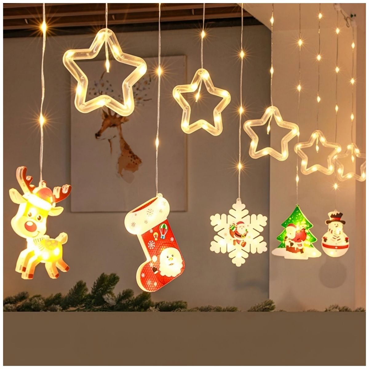 GENERICO - Luces navideño decoración de ventana