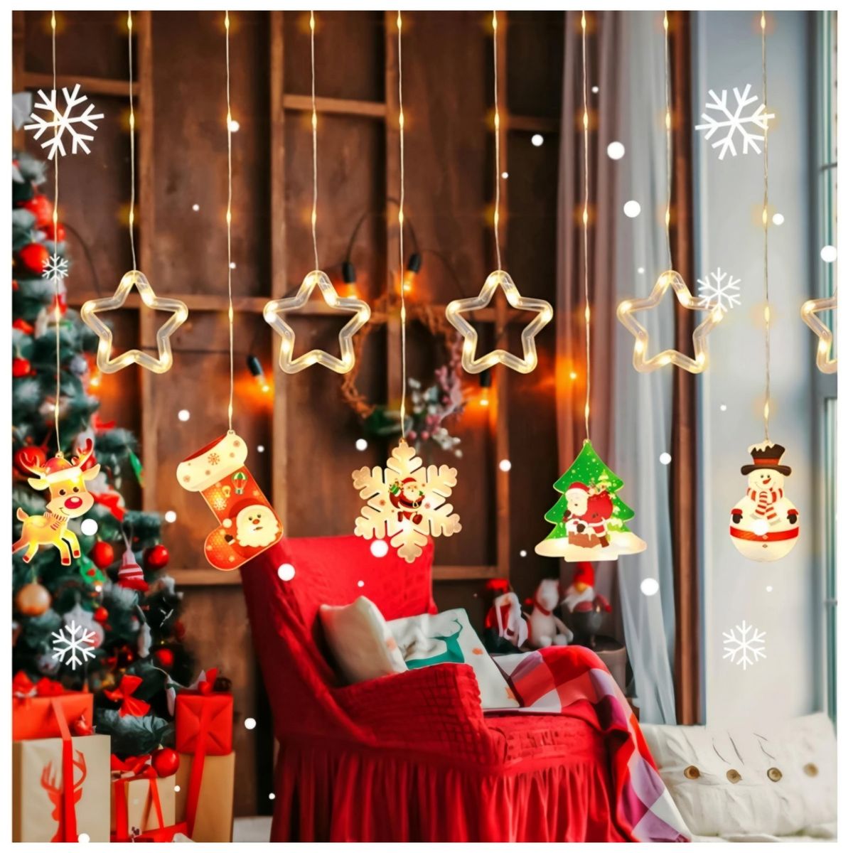 GENERICO - Luces navideño decoración de ventana