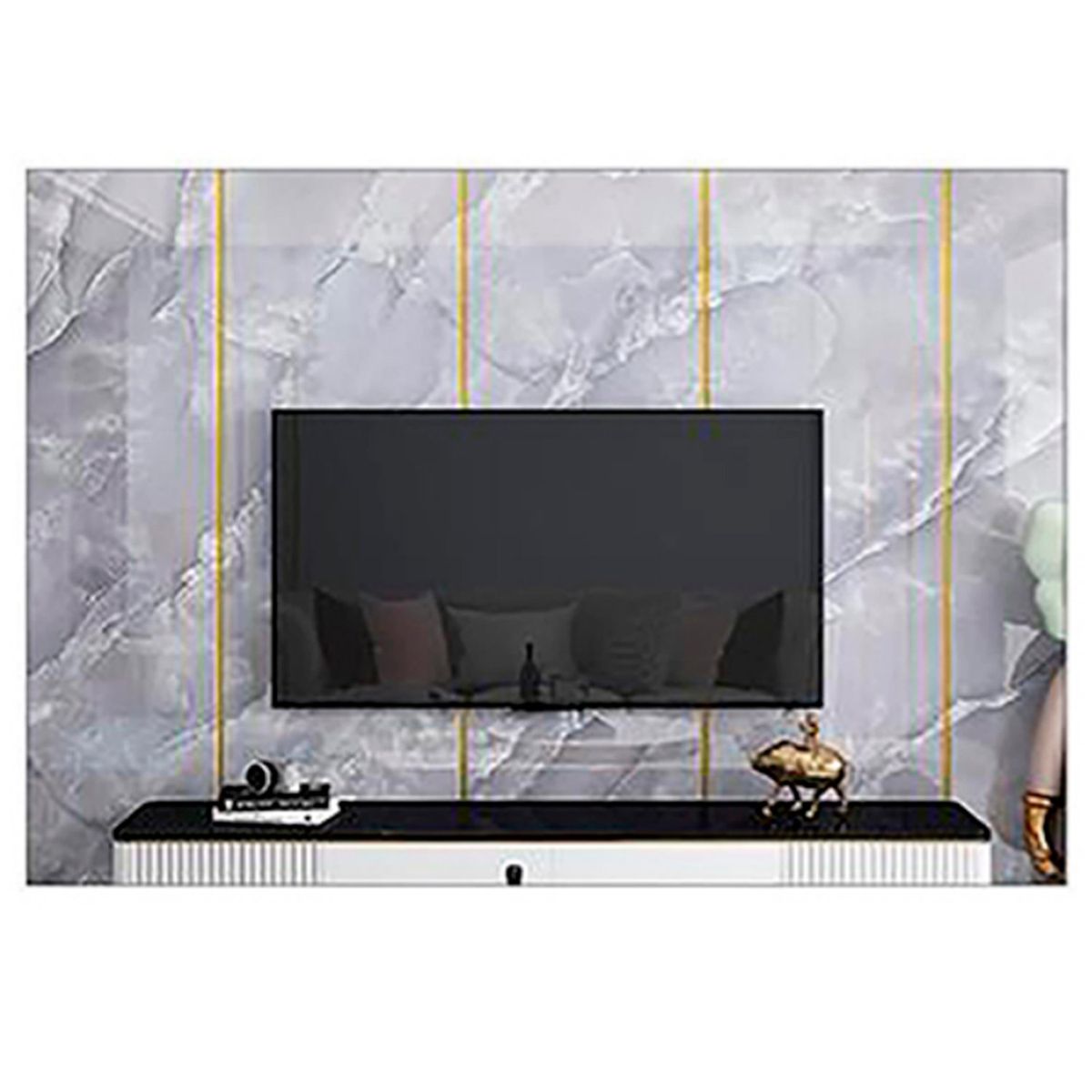 DECOKASA - Rollo de Papel Tapiz Autoadhesivo 12x3mx25mm - Blanco Aurora