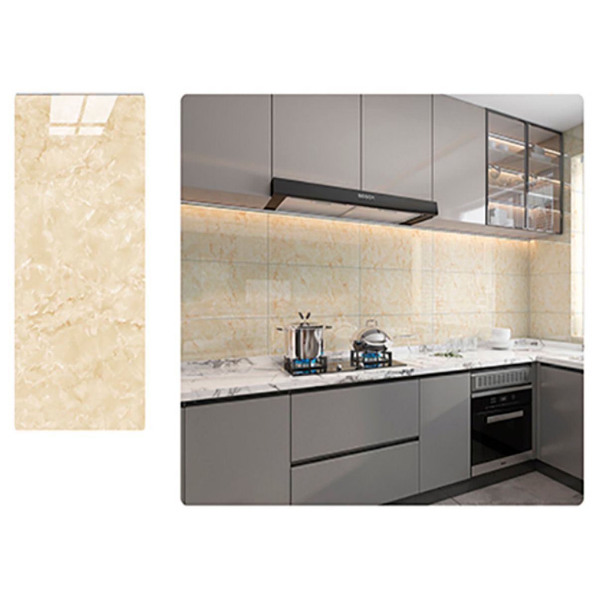 DECOKASA - Rollo de Papel Tapiz Autoadhesivo 12x3mx25mm - Dorado Essence