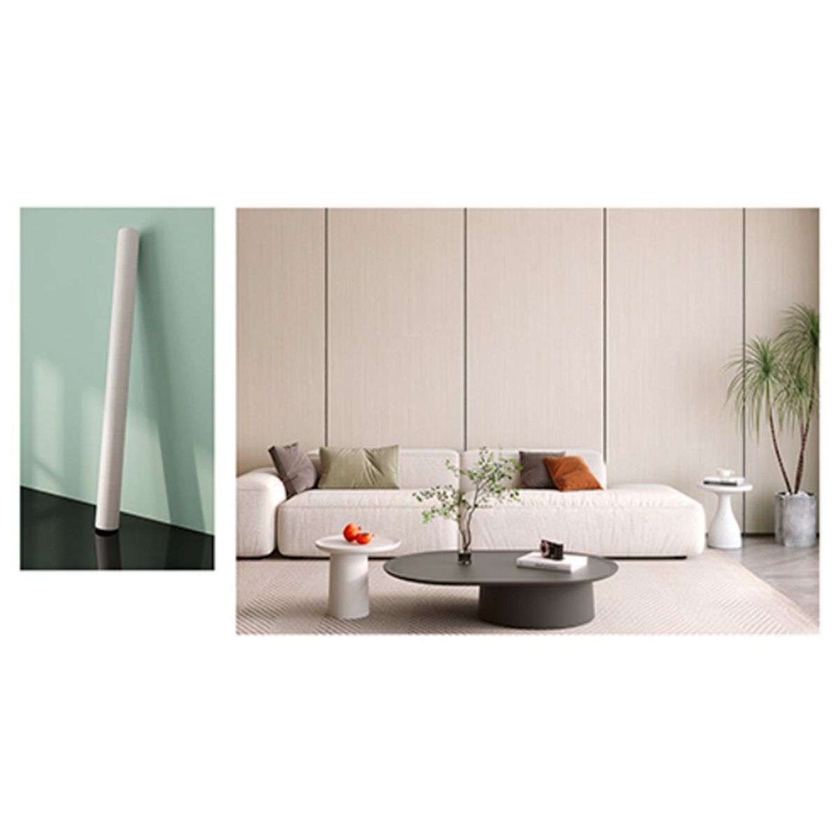 DECOKASA - Rollo de Papel Tapiz Mármol Autoadhesivo 12x3mx25mm - Crema Natural