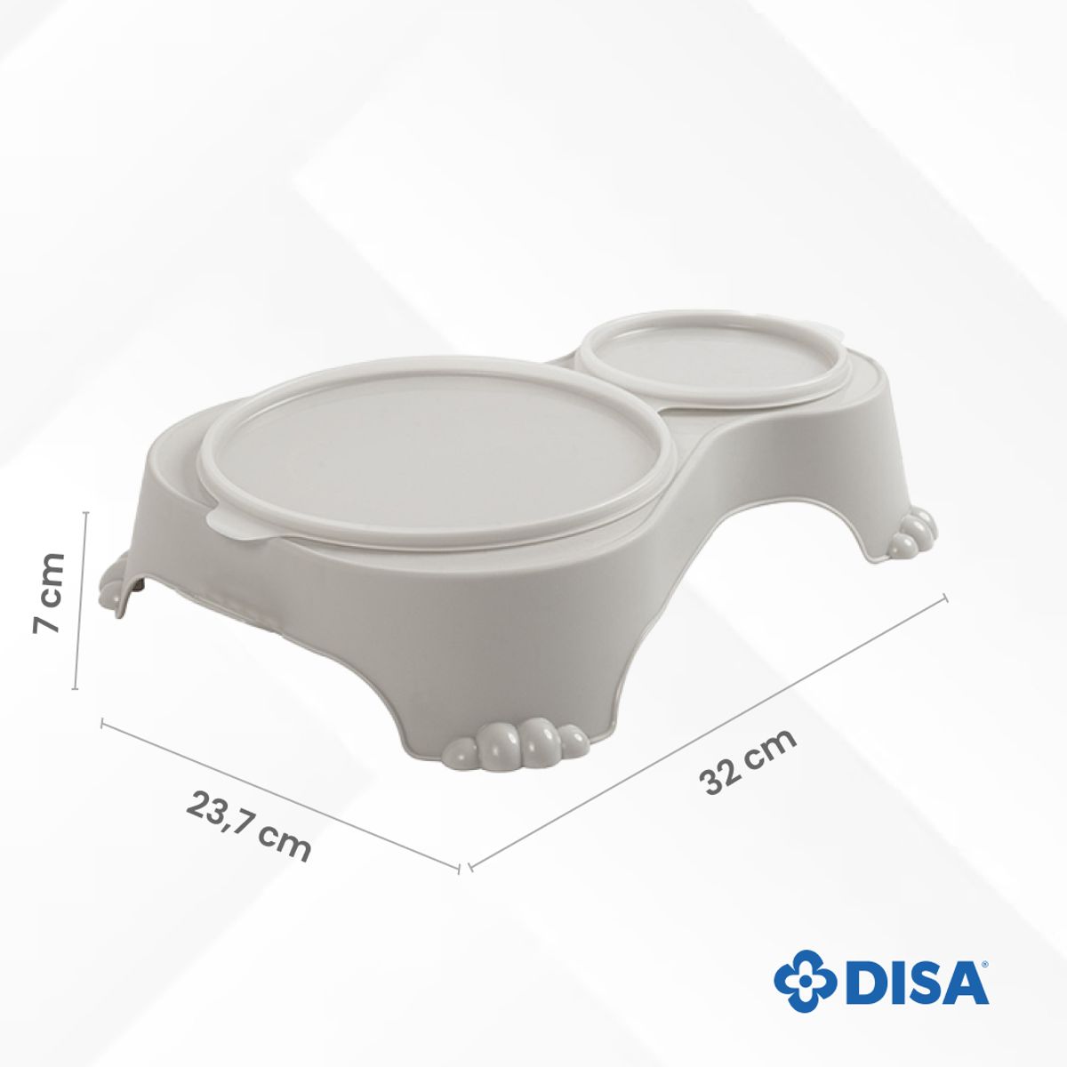 DISA SOLUCIONES ECOEFICIENTES - PLATO DE COMIDA DUO PARA MASCOTAS PERLA