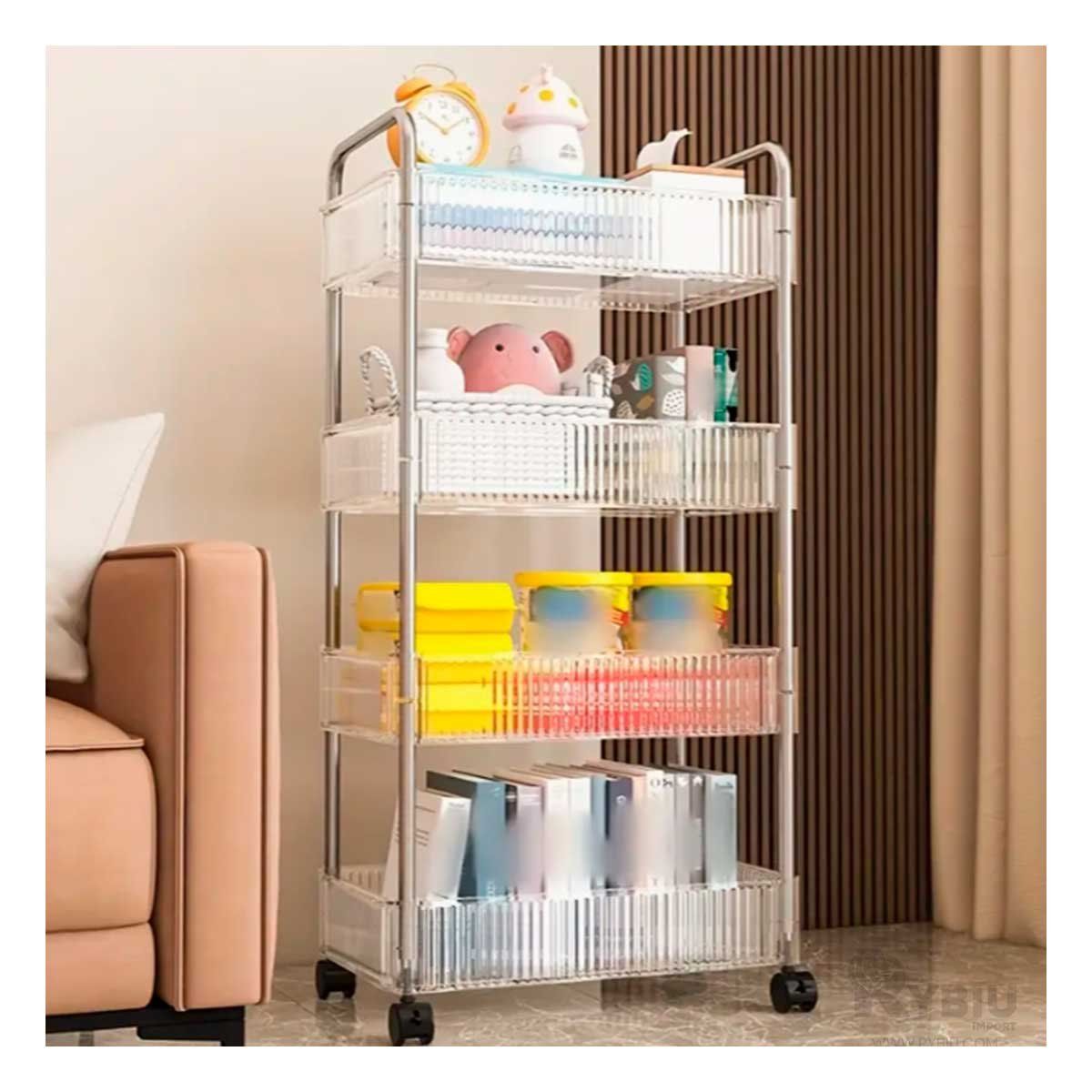 GENERICO - Estante de Lavanderia Acrilico 4 Niveles Y+Gift MiniAgenda