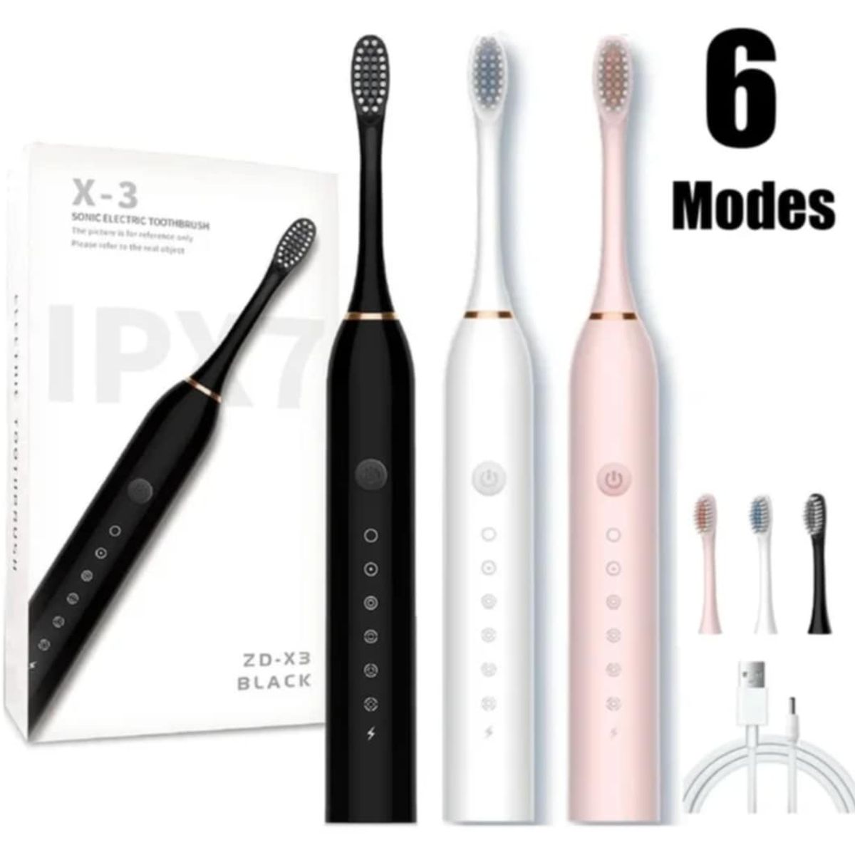 GENERICO - Cepillo Dental Electrico Limpieza Bucal Recargable Niños Adultos