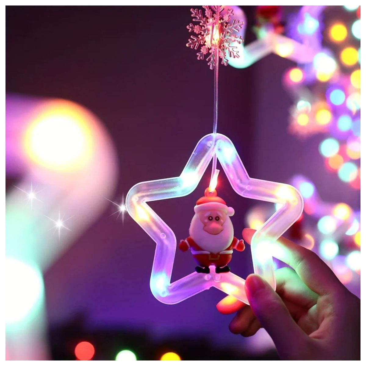 GENERICO - Luces navideño decoración de ventana con control remoto