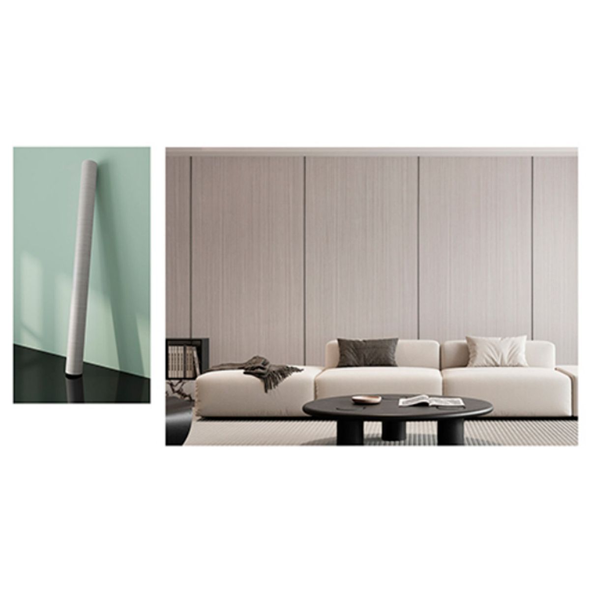 DECOKASA - Rollo de Papel Tapiz Mármol Autoadhesivo 12x3mx25mm - Gris Perla