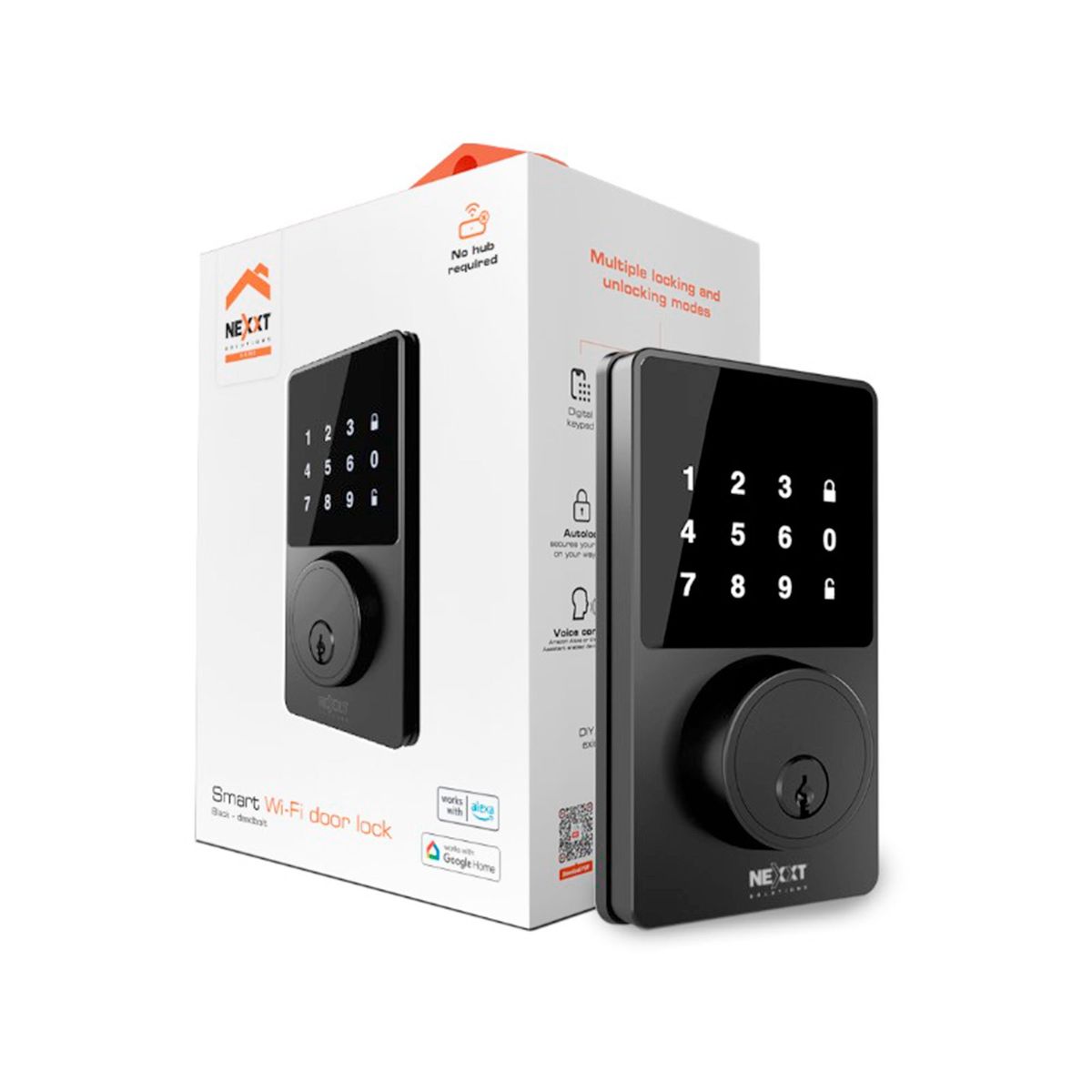 NEXXT SOLUTIONS - CERRADURA SMART  NEXXT NHS-D100 NEGRO POLICARBONATO PN NHS-D100
