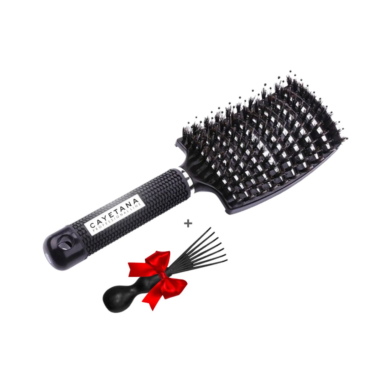 CAYETANA - CEPILLO DESENREDANTE JABALI Y LIMPIACEPILLOS