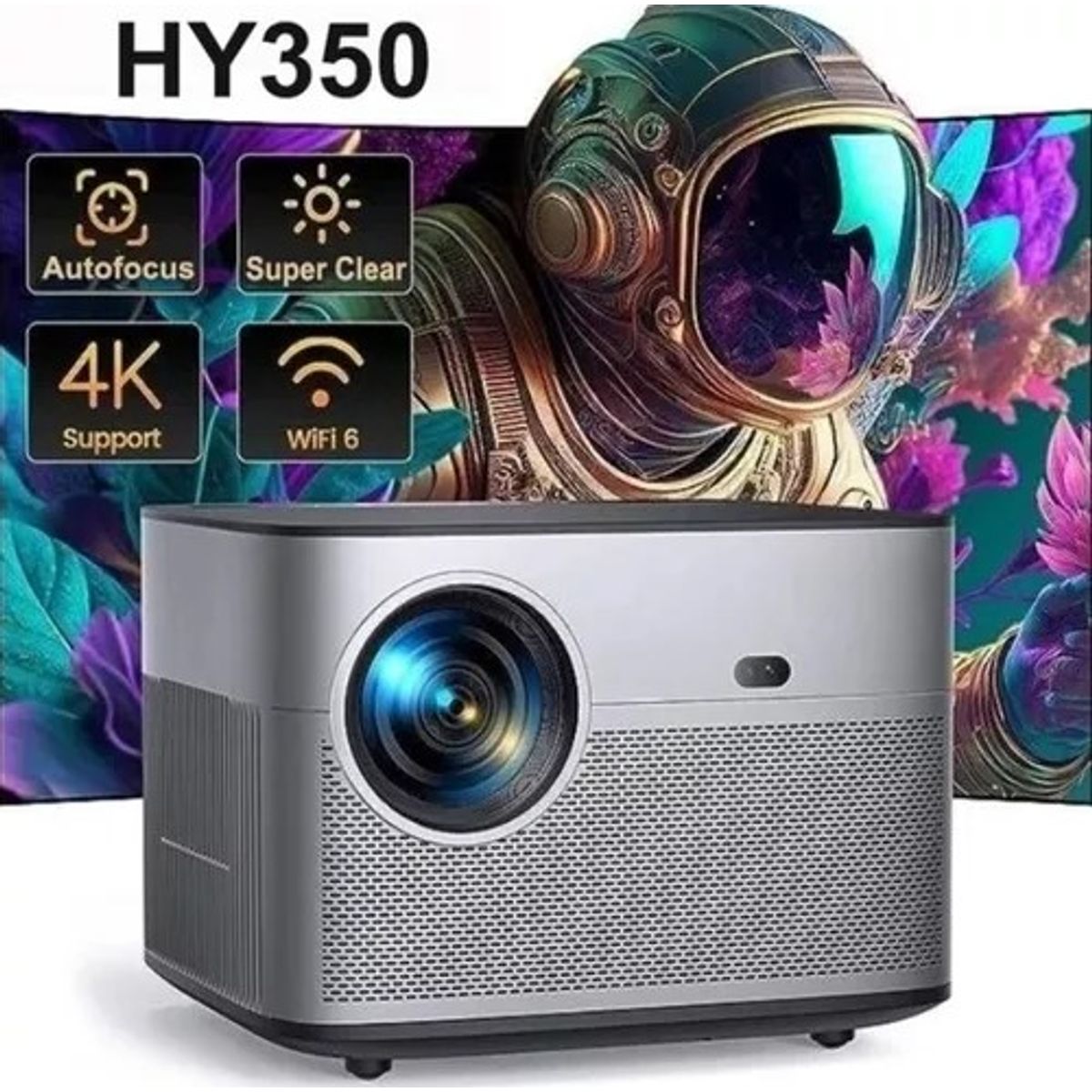 GENERICO - PROYECTOR  Y350 LED SMART FULL HD HASTA 4K  ANDROID WIFI BLUETOOTH