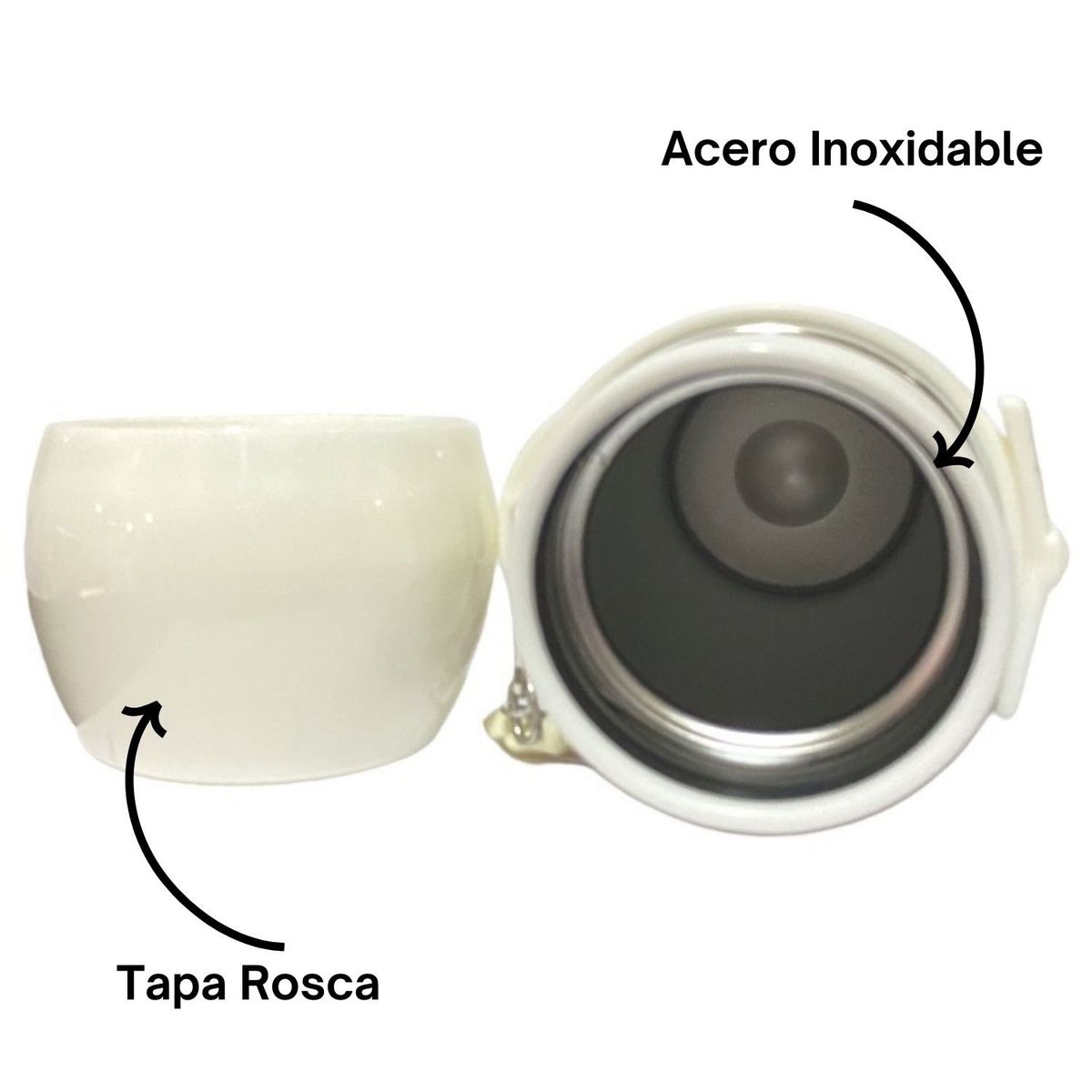 GENERICO - Termo Aesthetic Acero Inoxidable 360 ml - Blanco