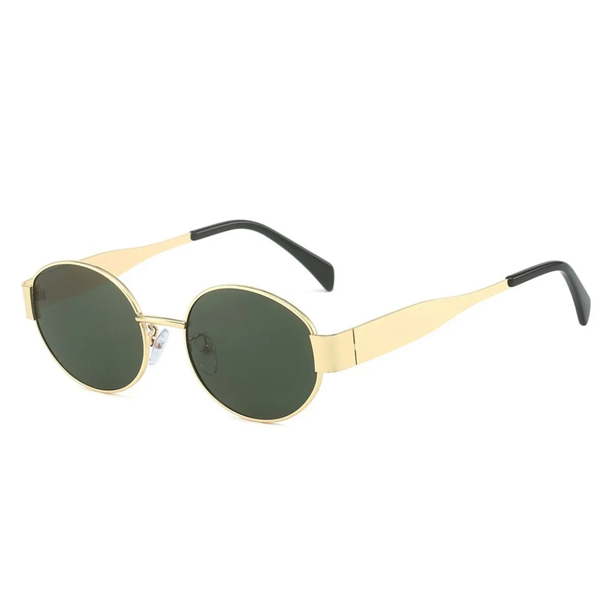 KAST PE - Gafas Lentes de Sol Runway Verde y Dorado Incluye estuche
