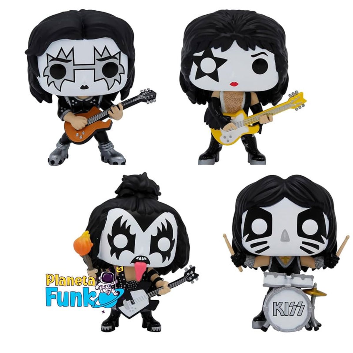 FUNKO - SET COMPLETO KISS FUNKO POP GLOW IN THE DARK