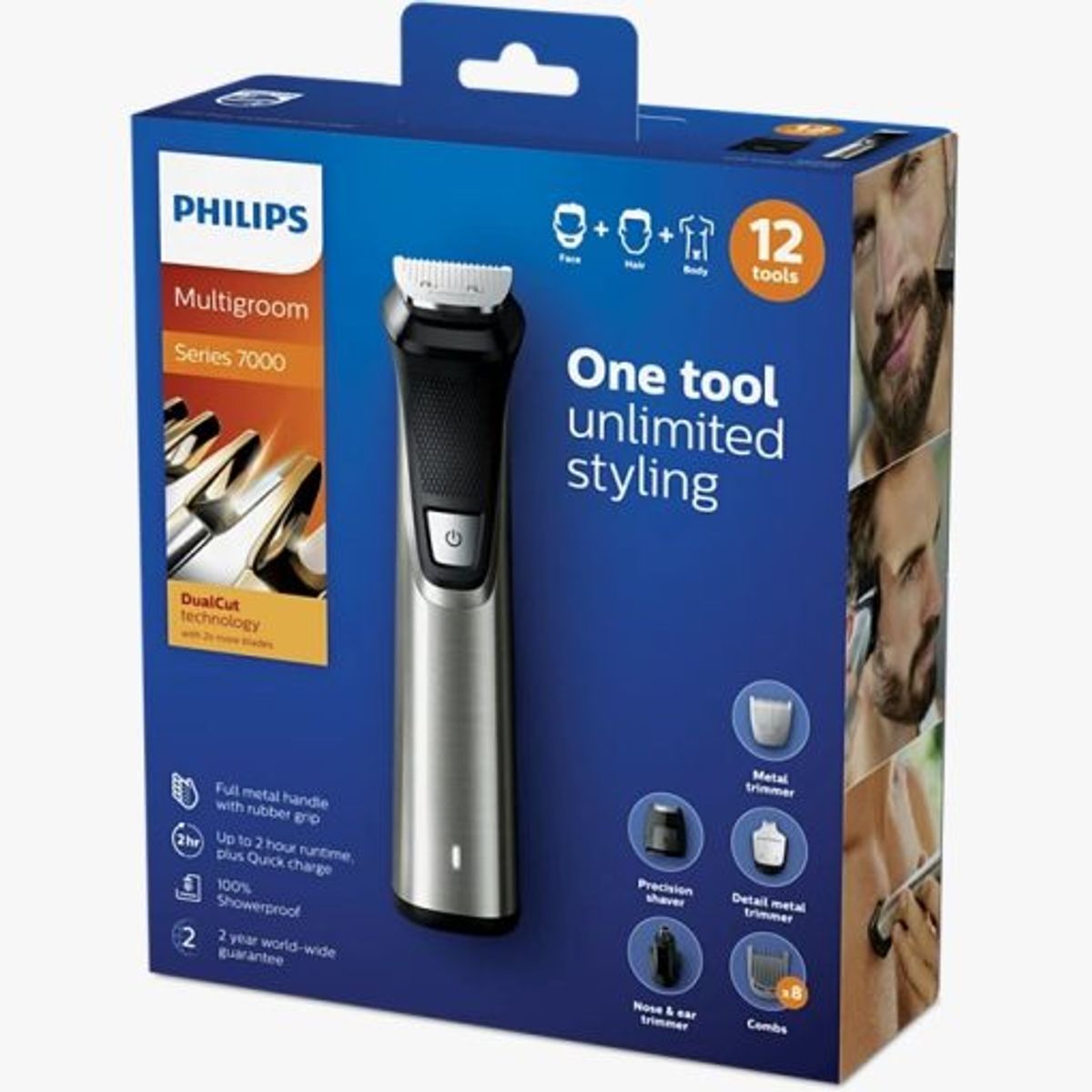 PHILIPS - Recortador Philips Multigroom Serie 7000 12 en 1 MG7735/15