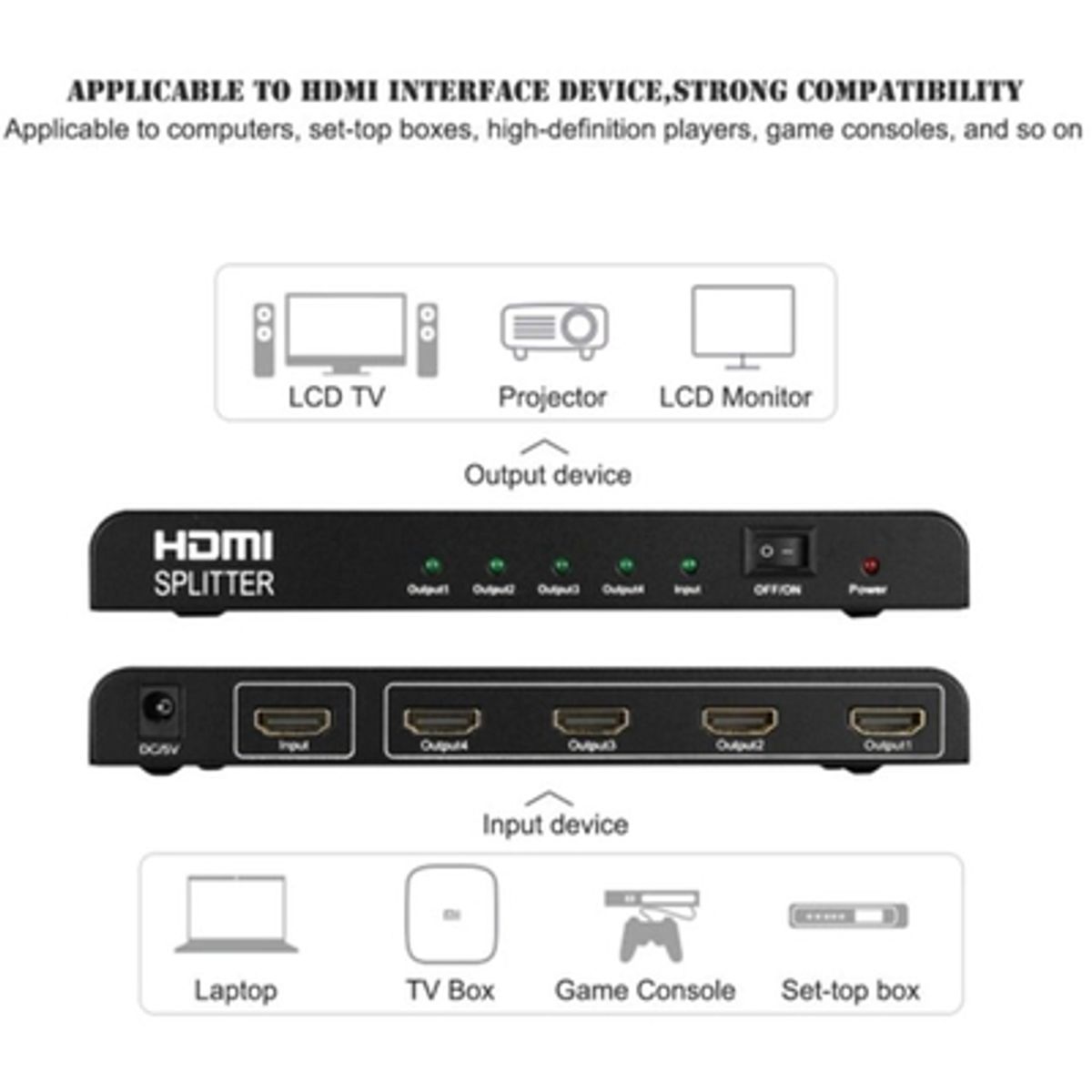 TRAUTECH - Splitter HDMI 1x4 TrauTech 4K 30Hz