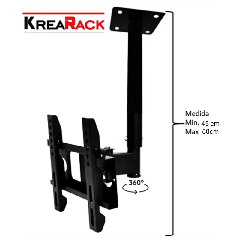 GENERICO - RACK DE TECHO NACIONAL PARA TV 26 A 43" / NEGRO