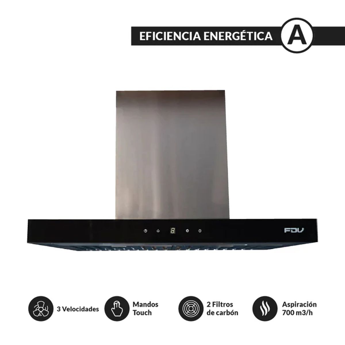 FDV - Tricombo Campana Deluxe Smart Pro 60 + Encimera Black 60 GLP + Horno Black 56 L GLP FDV