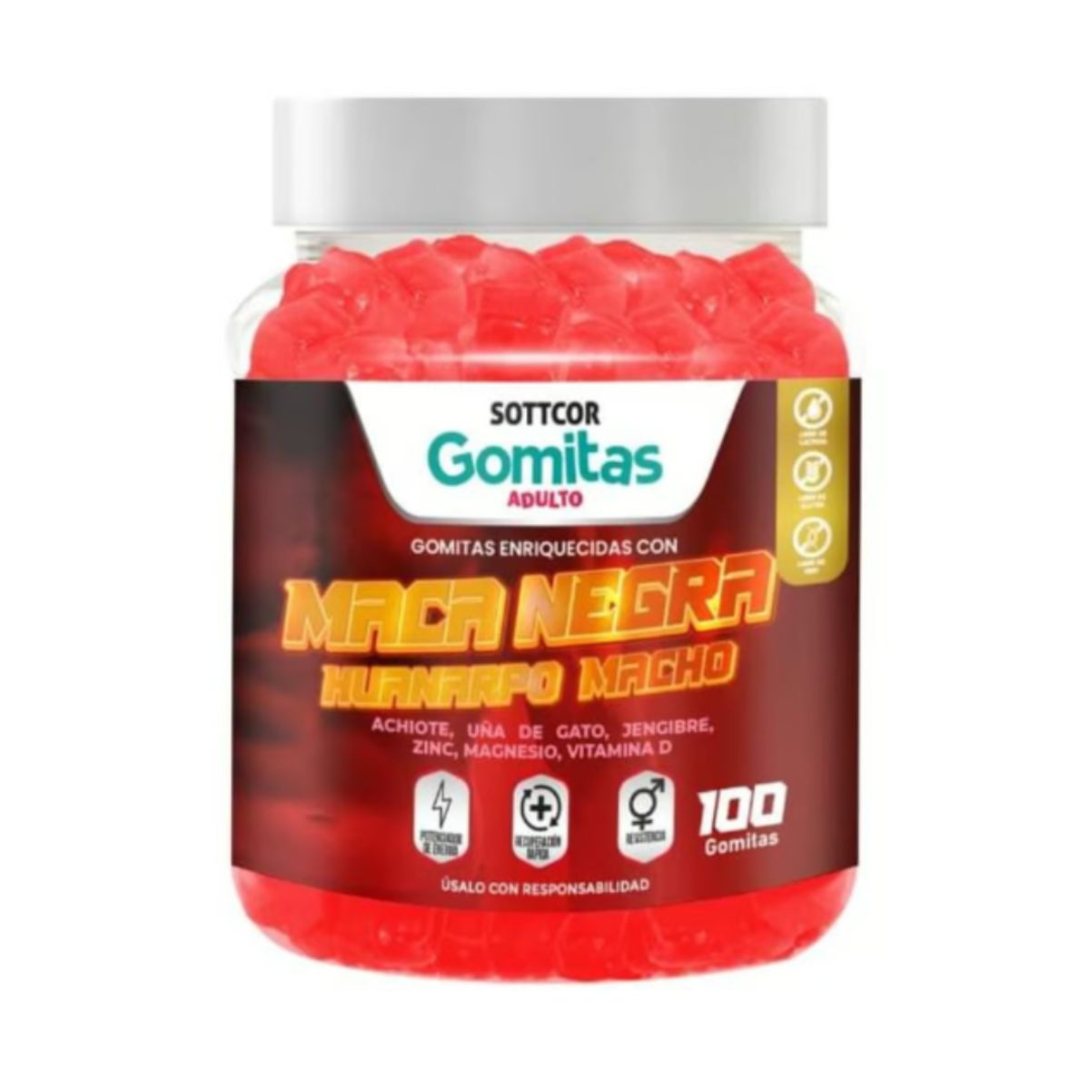 GENERICO - Gomitas con Maca Negra Sottcor 100 Gomitas