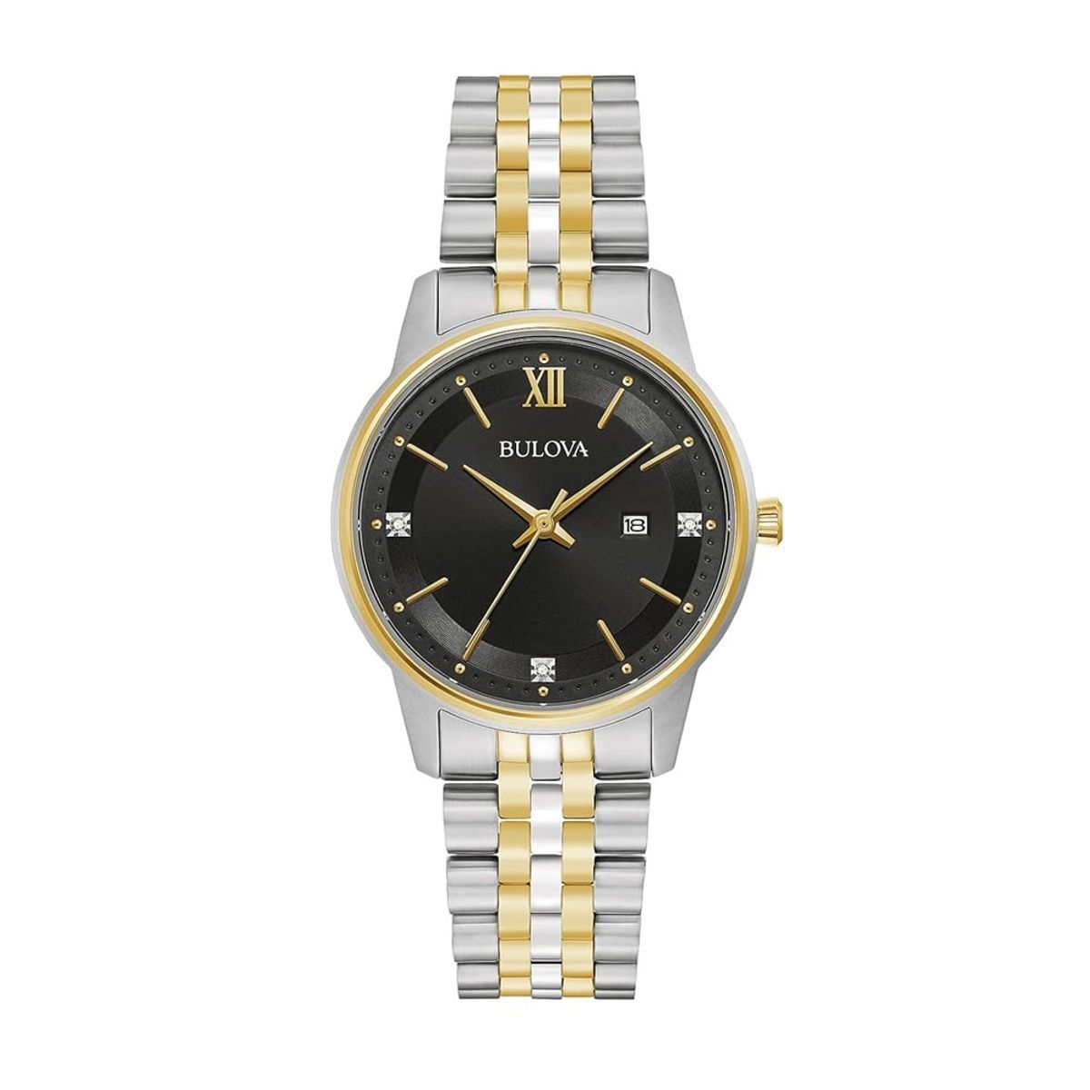 BULOVA - Bulova 98P198 Reloj clásico de cuarzo con fecha