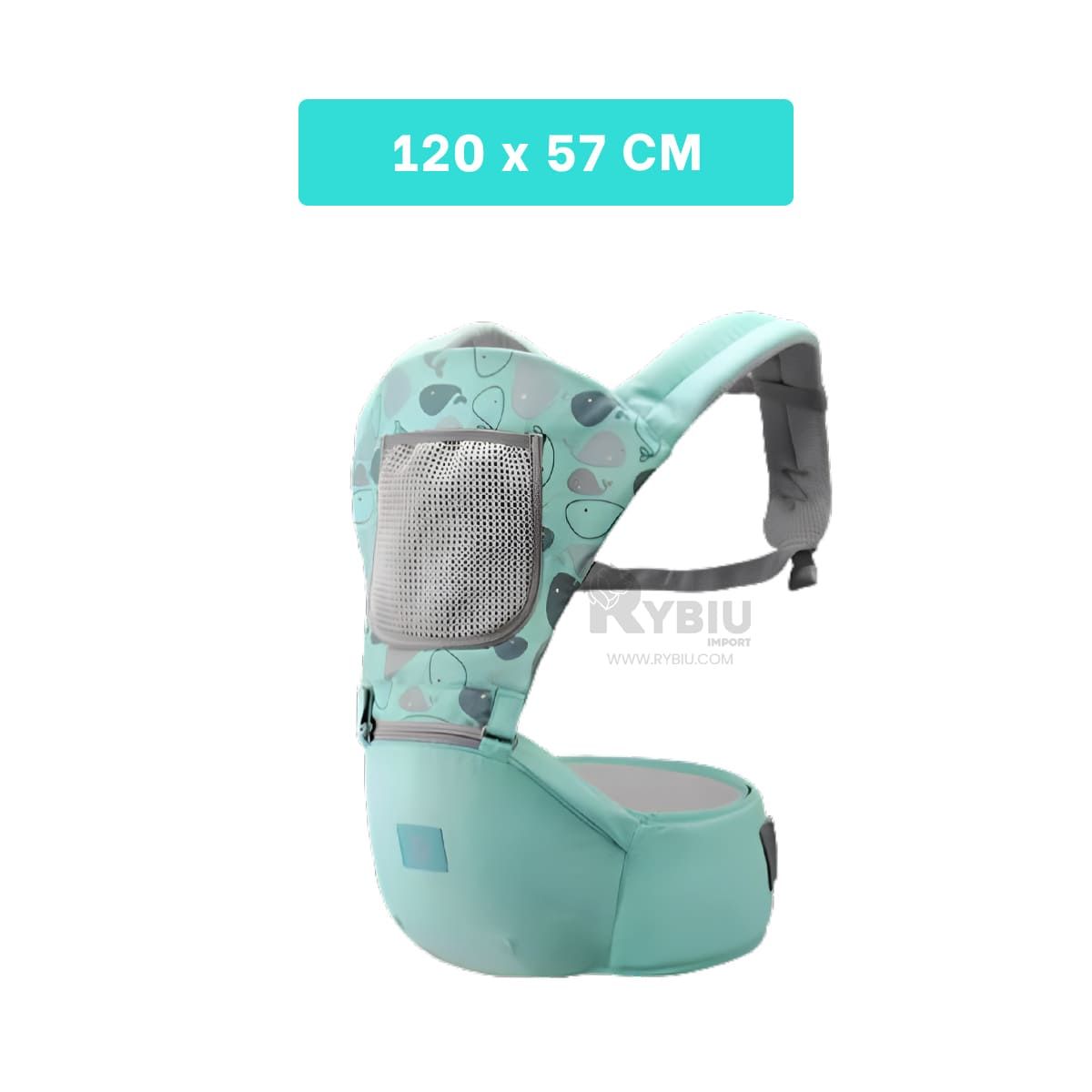 GENERICO - Morral Practica de Ballena Verde Y+Regalo Ligas para Peinar