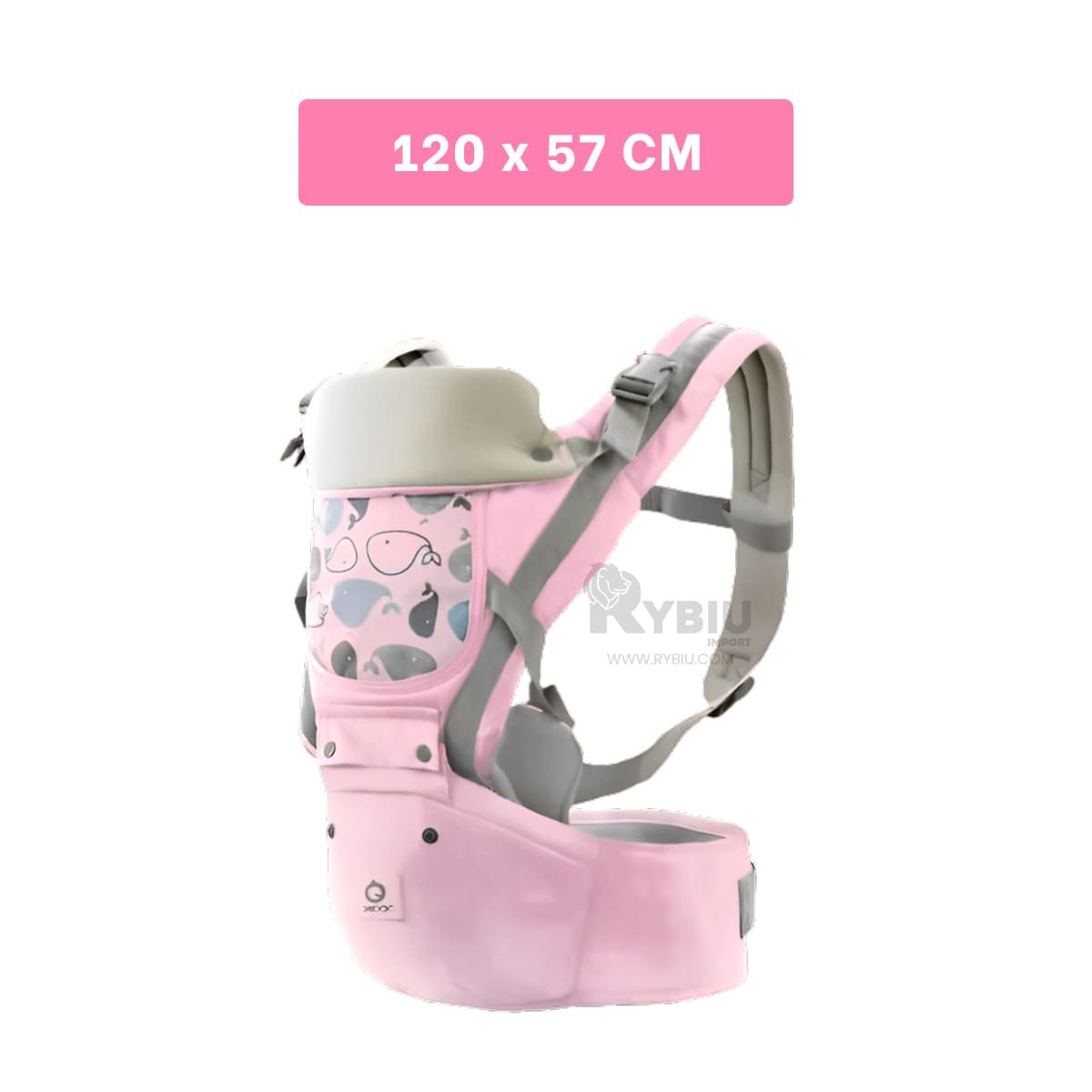 GENERICO - Morral Practica de Ballena Rosado Y+Regalo Ligas para Peinar