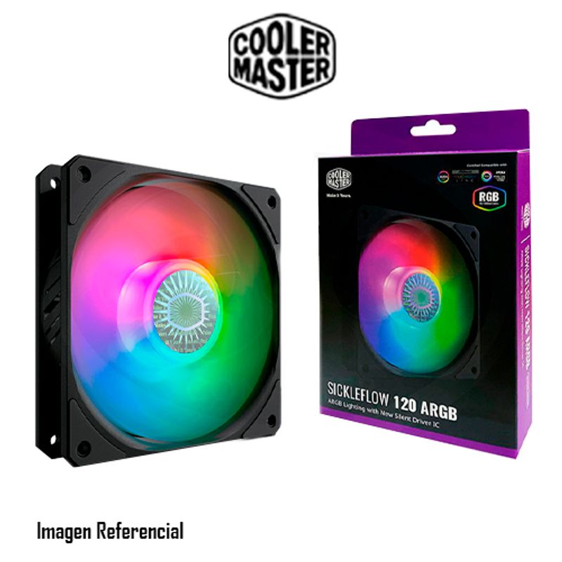 COOLER MASTER - COOLER COOLER MASTER SICKLEFLOW 120 ARGB NEGRO PN MFX-B2DN-18NPA-R1