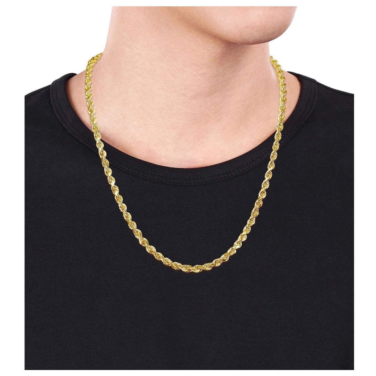 OEM - Cadena Hombre + Pulsera Torcida Set Acero Inoxidable 316L x SAN VALENTIN