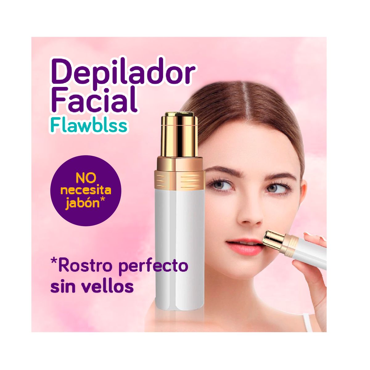 PERU IMPORTACIONES - Depiladora facial de rostro menton barbilla - Depiladora recargable