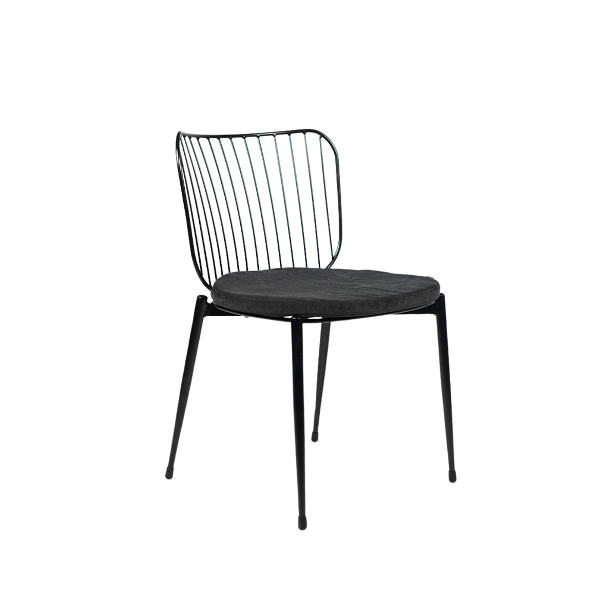 NIHM - Silla Comedor de Metal Nota Negro