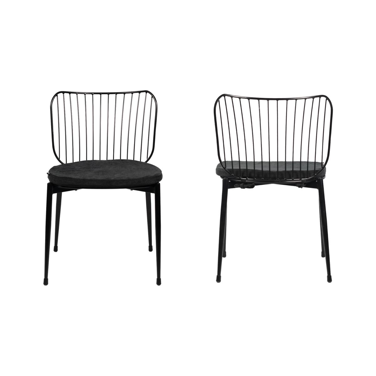 NIHM - Silla Comedor de Metal Nota Negro