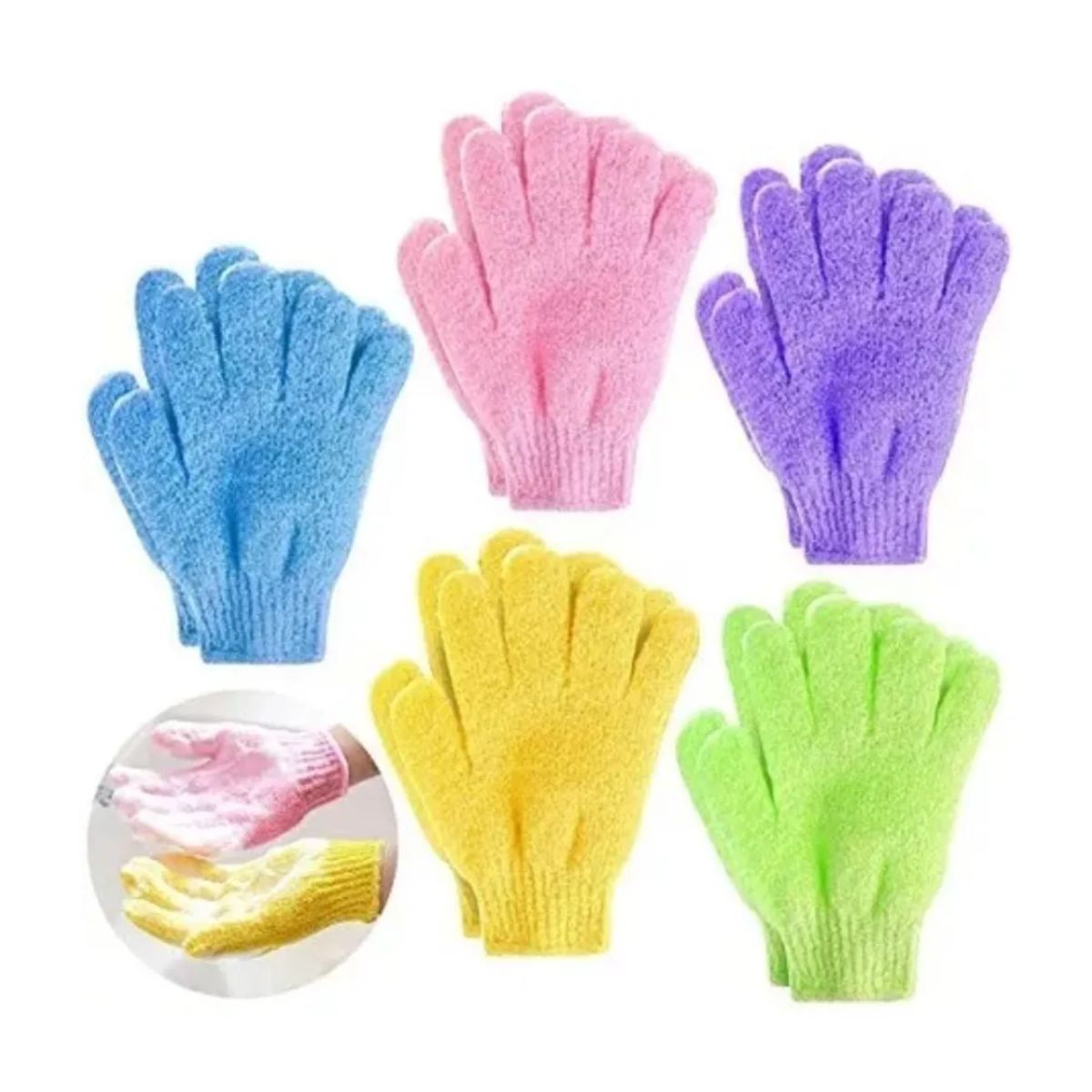 GENERICO - Pack 6 Guantes Exfoliante Corporal