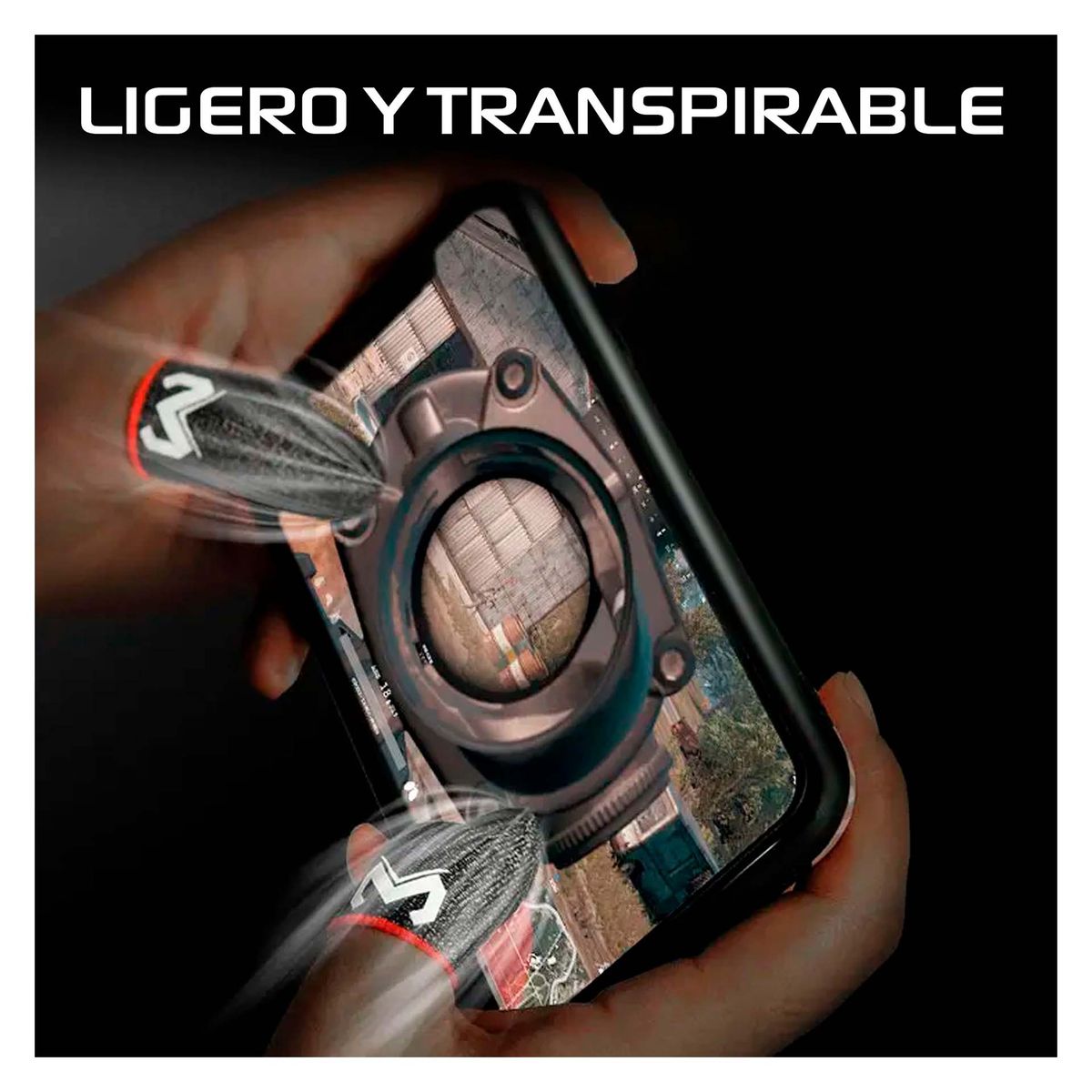 MEMO - Dedales Gamer Profesionales Fibra Plata 4 Pares FS01 MEMO