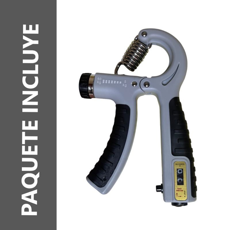 GENERICO - Hand grip con regulador Ejercicio de mano con agarre gris