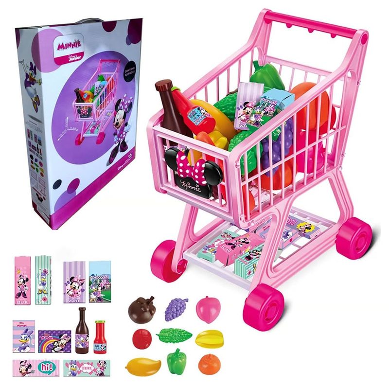 DISNEY - Juguete Carrito de Compras Supermercado Minnie Mouse
