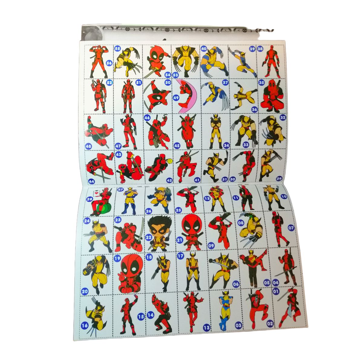 GENERICO - Libro para colorear - Deadpool y Wolverine con 56 stickers incluidos