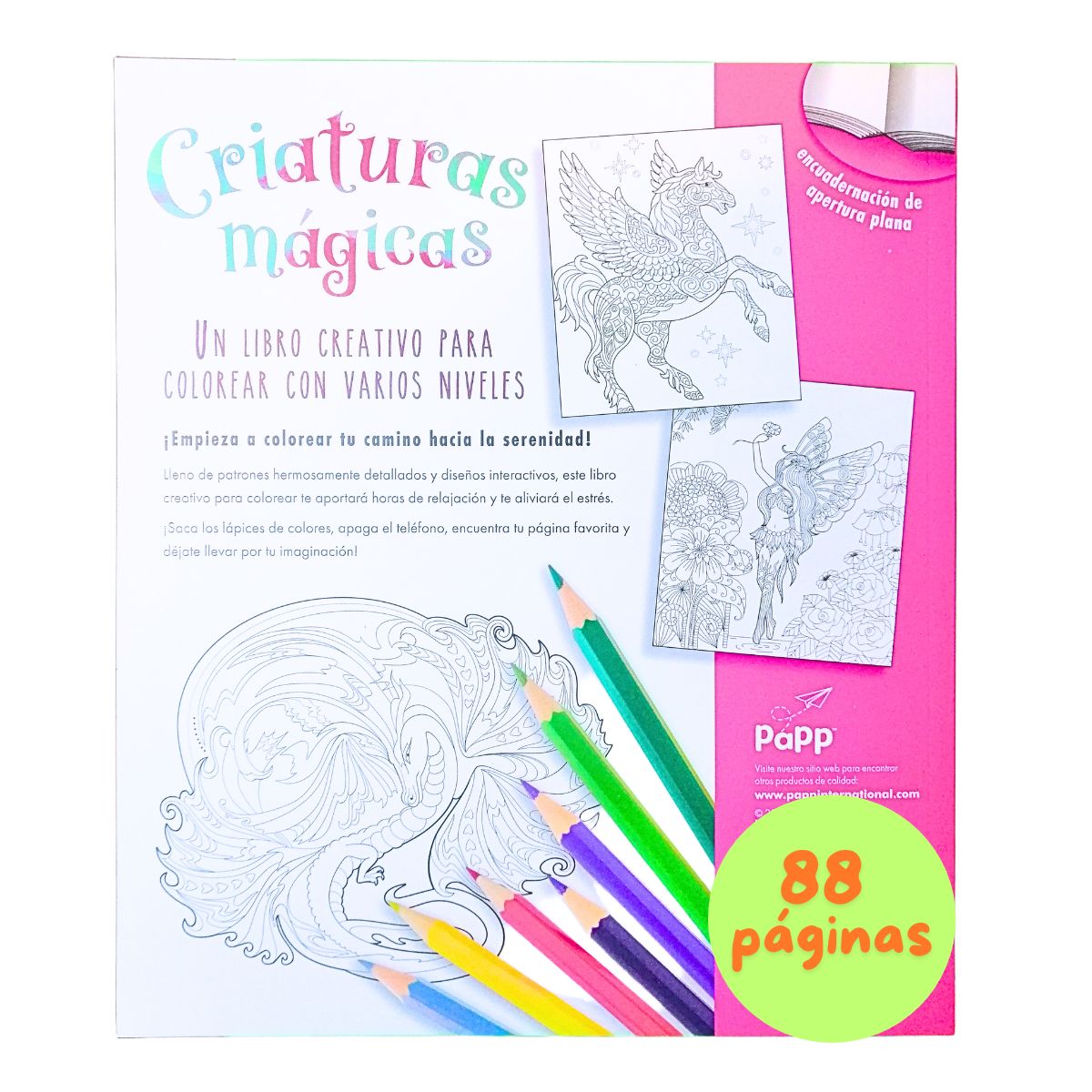 GENERICO - Libro para colorear - Criaturas magicas - mandalas para pintar