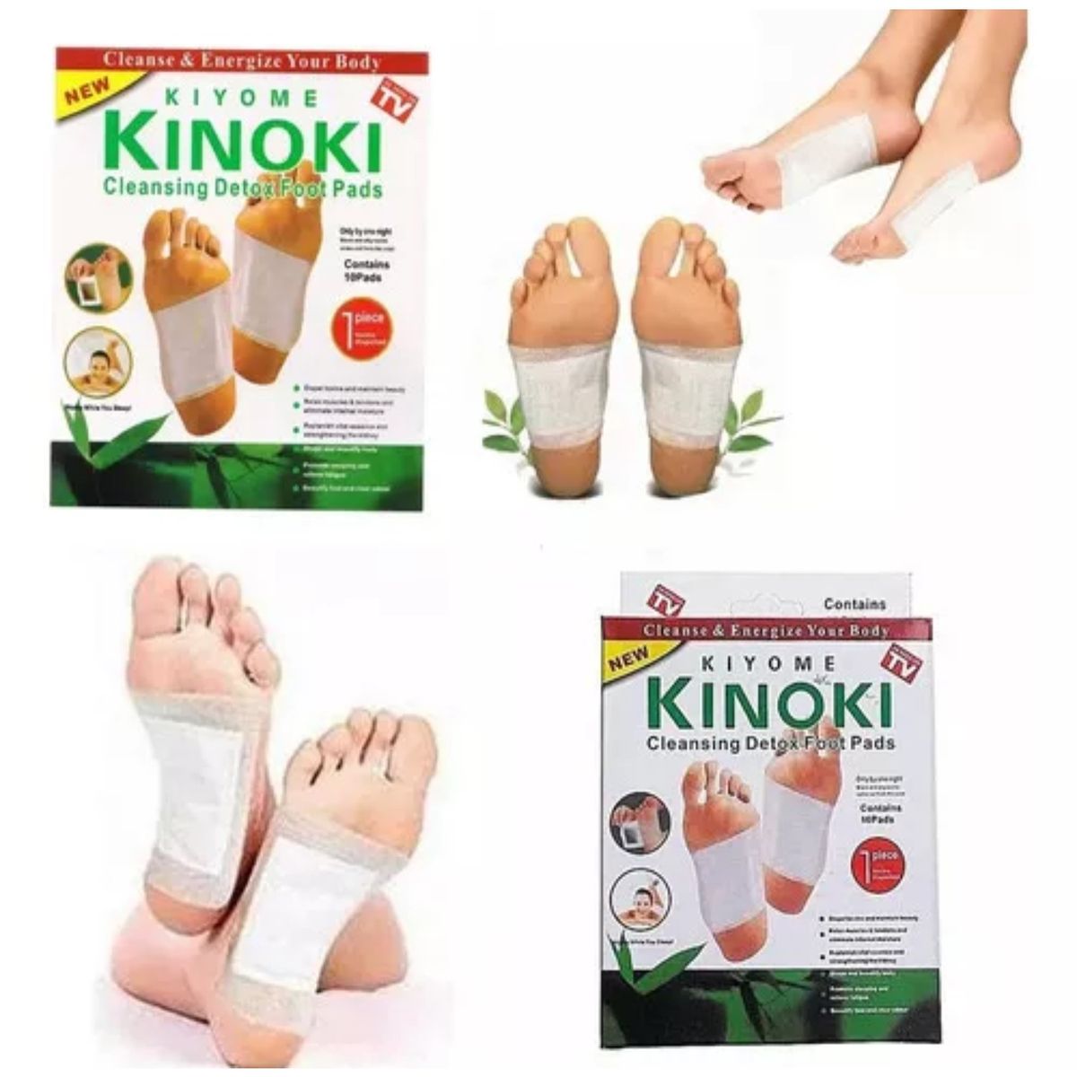 GENERICO - Caja De 10 Parches Desintoxicantes Kinoki Para Pies