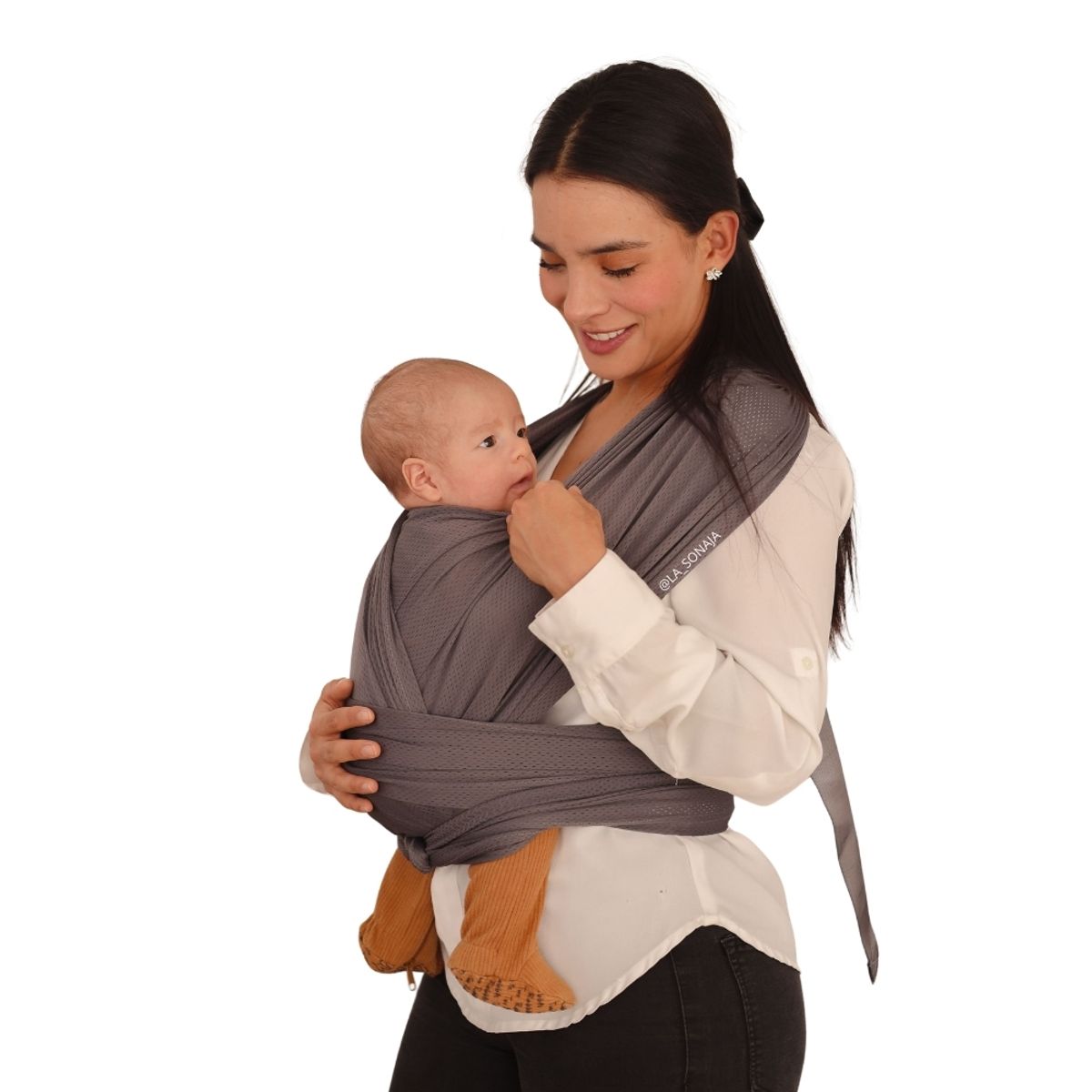 LA SONAJA - FULAR PRE ARMADO LA SONAJA BEBÉ GRIS