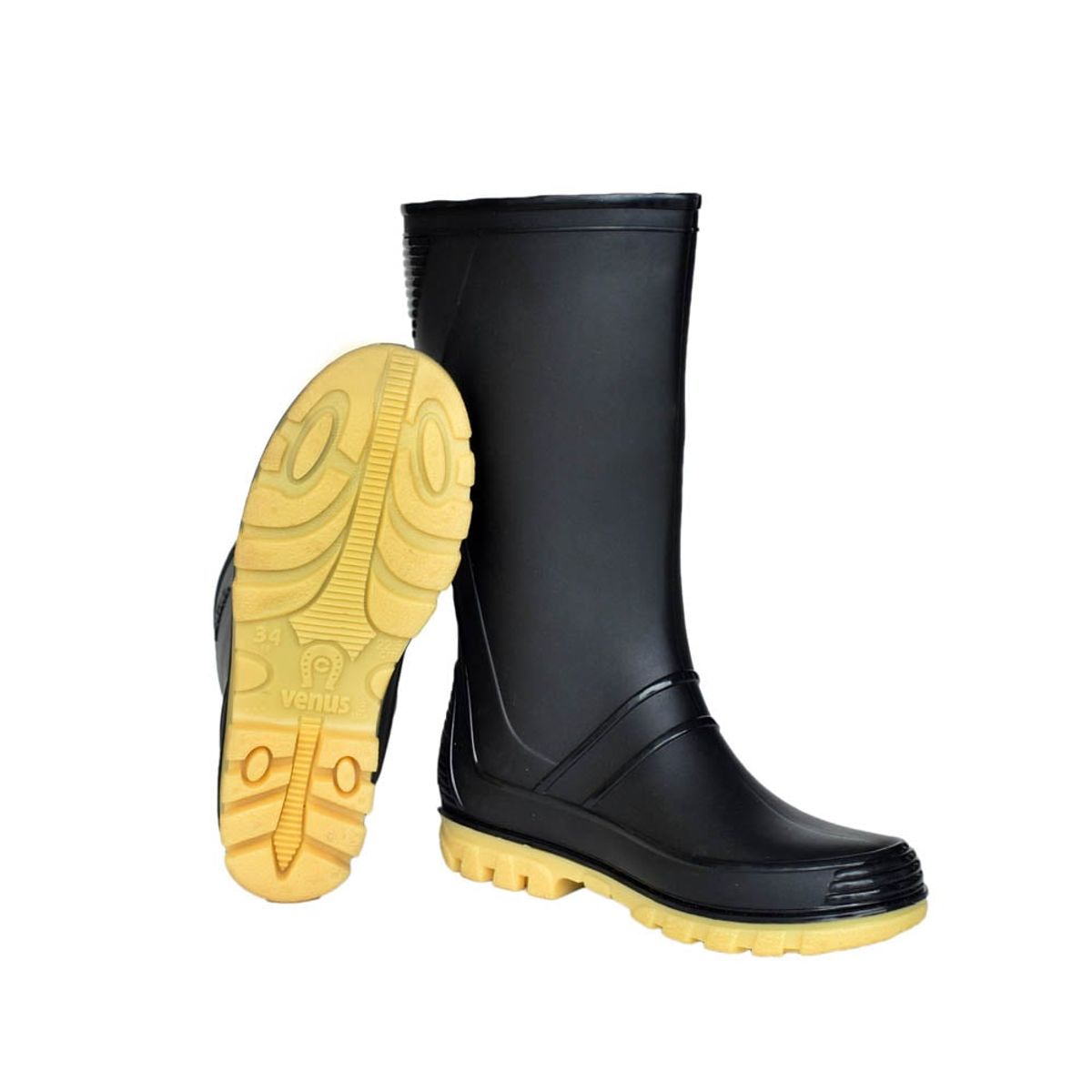 GENERICO - BOTAS DE LLUVIA CLÁSICA NEGRO