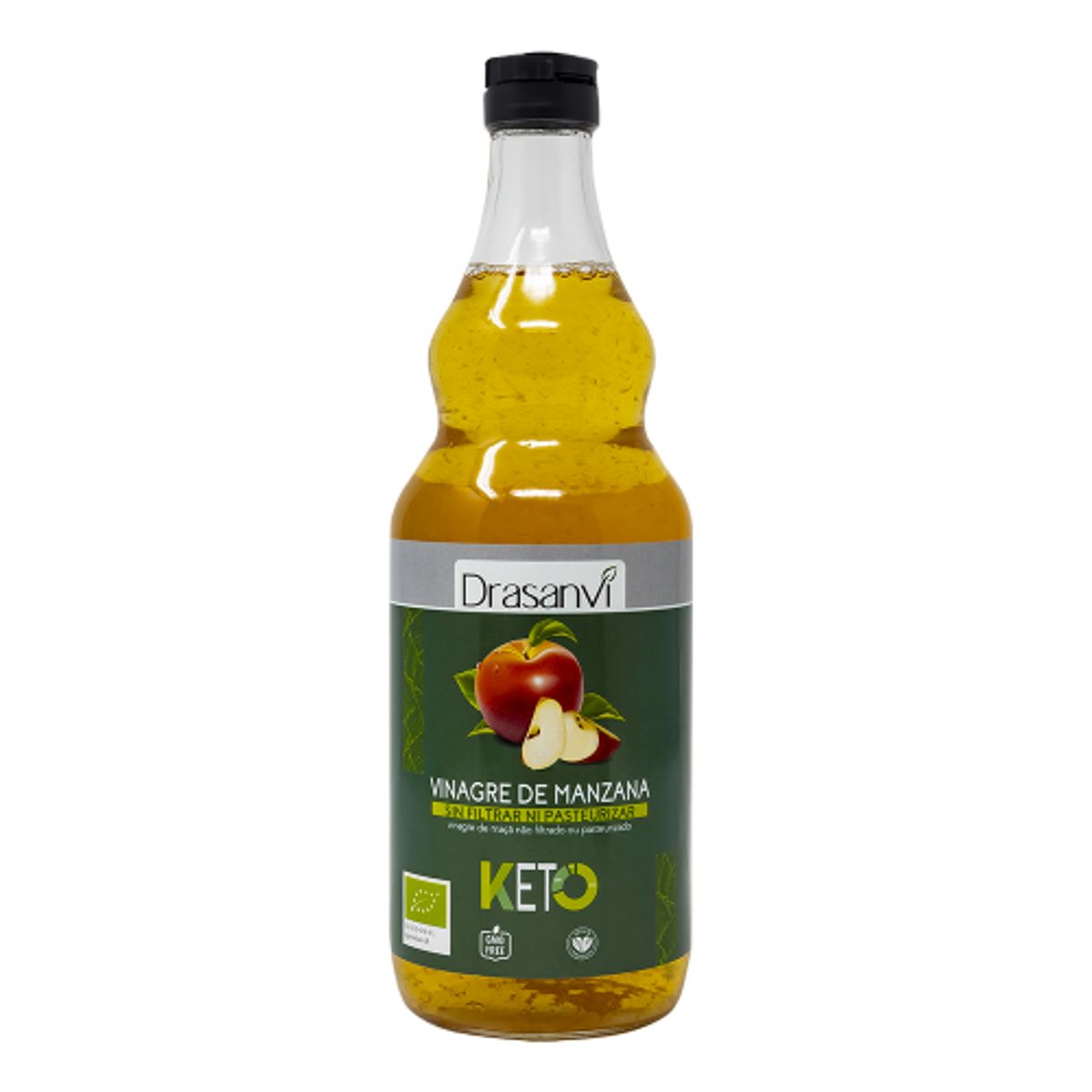 DRASANVI - Vinagre de Manzana Sin Filtrar Ni Pasteurizar 750 ml KETO