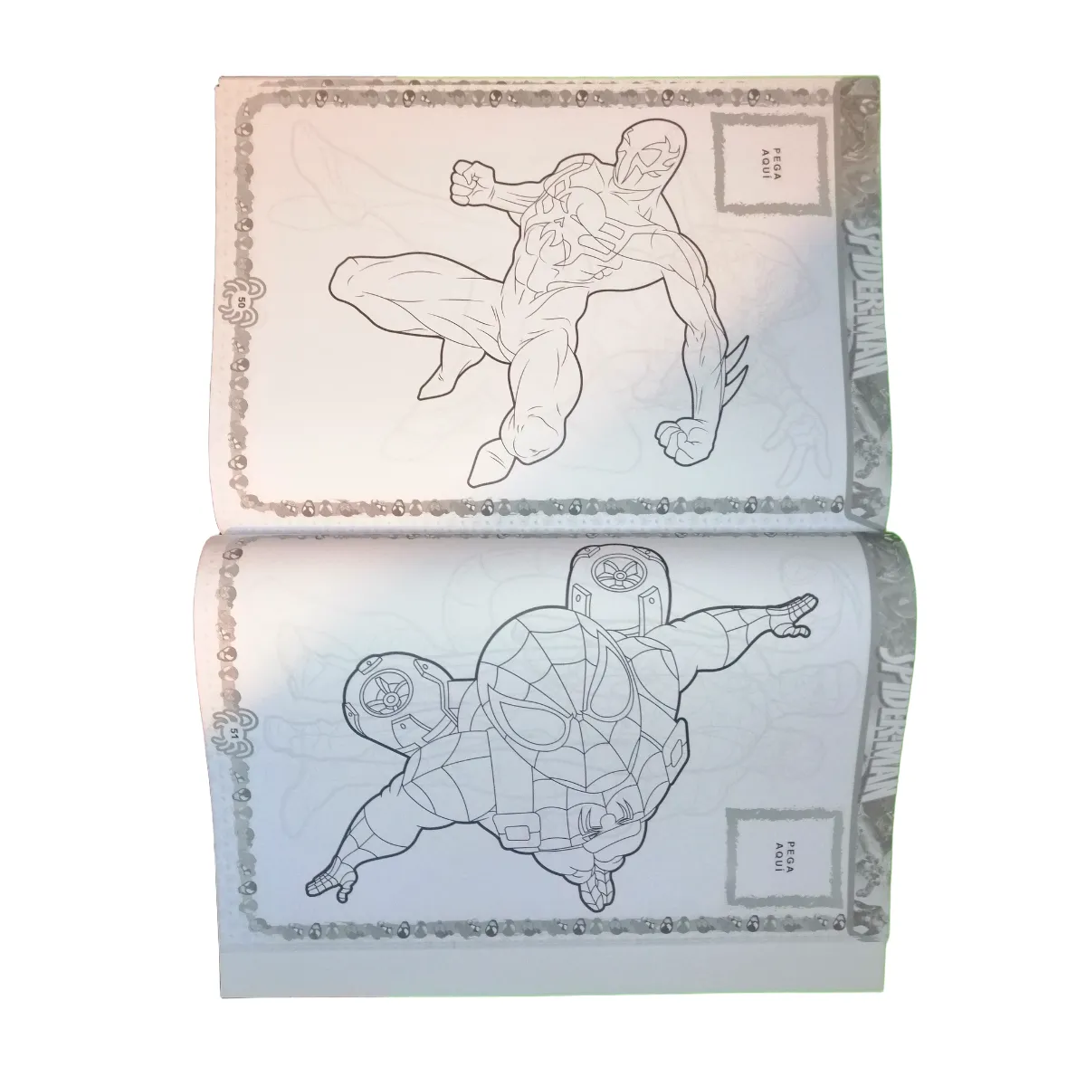 GENERICO - Libro para colorear - Spiderman con 80 stickers incluidos