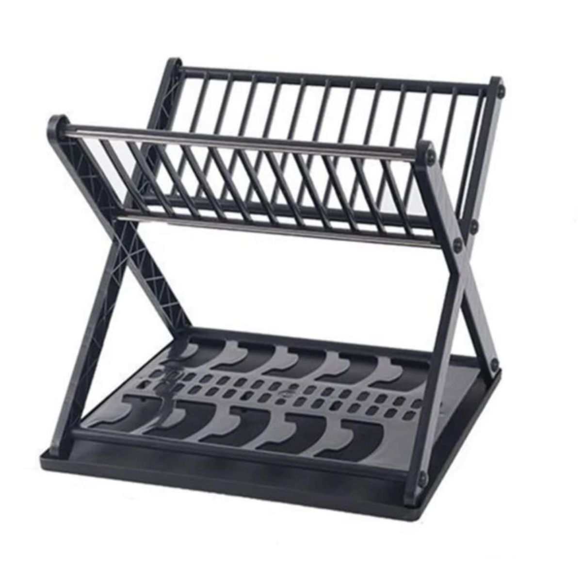 GENERICO - Secaplatos de Cocina modelo X Escurridor Organizador de Tazas Platos