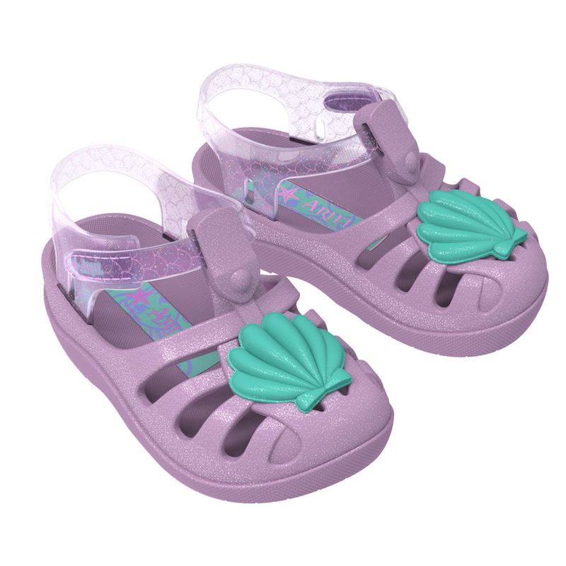 ARIEL - Sandalias Canasta Princesa Ariel La Sirenita Lila Niña