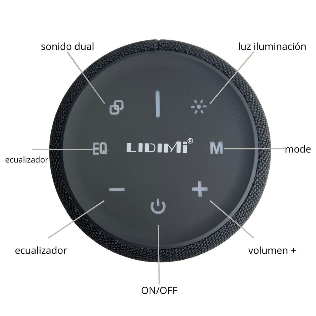 LIDIMI - Parlante Bluetooth 5.2 LIDIMI 50W X-BASS Ecualizador Sodino Dual LD613